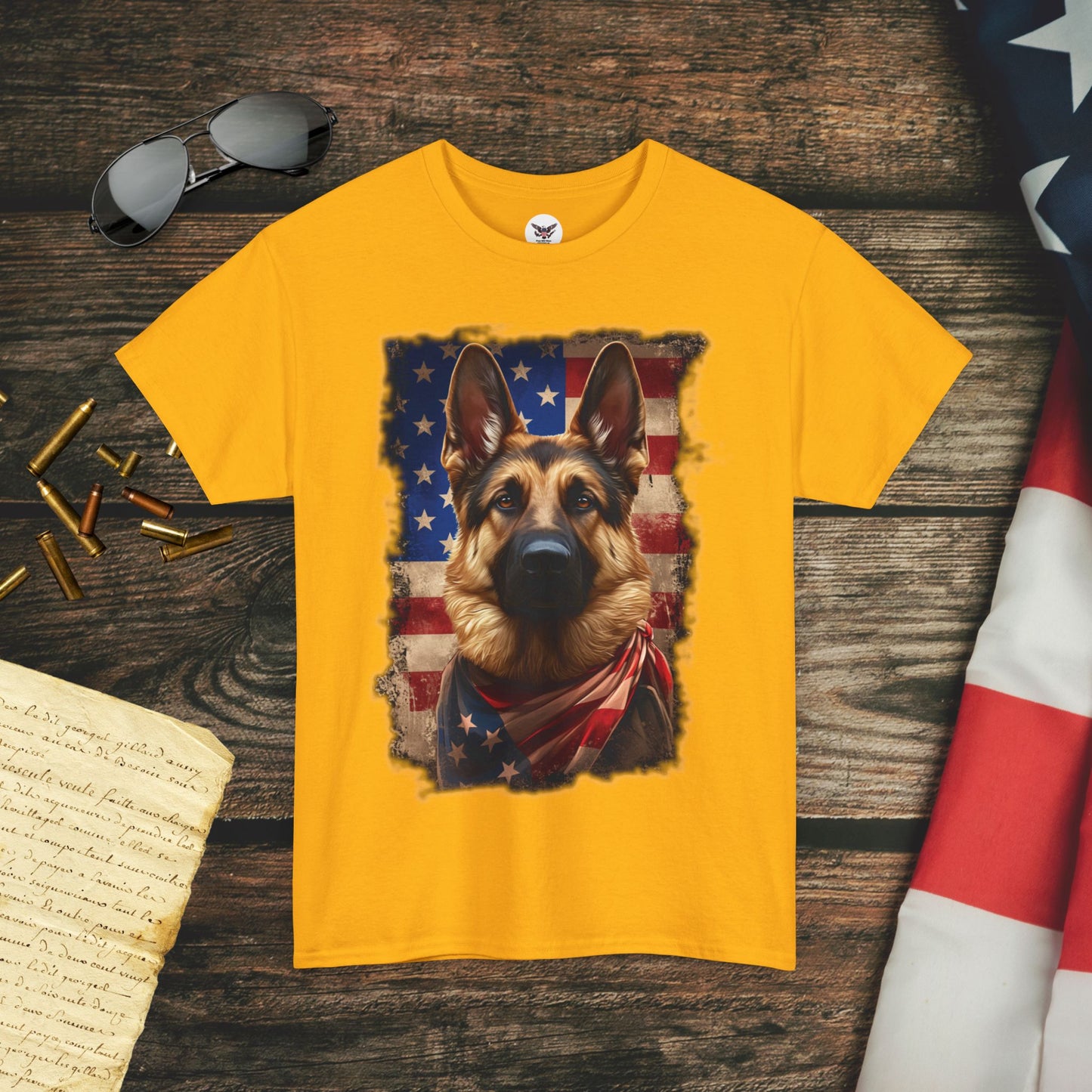 Liberty Pup Patriotic German Shepherd T-Shirt