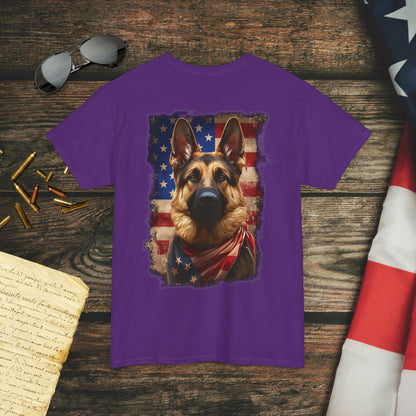 Liberty Pup Patriotic German Shepherd (Back) T-Shirt