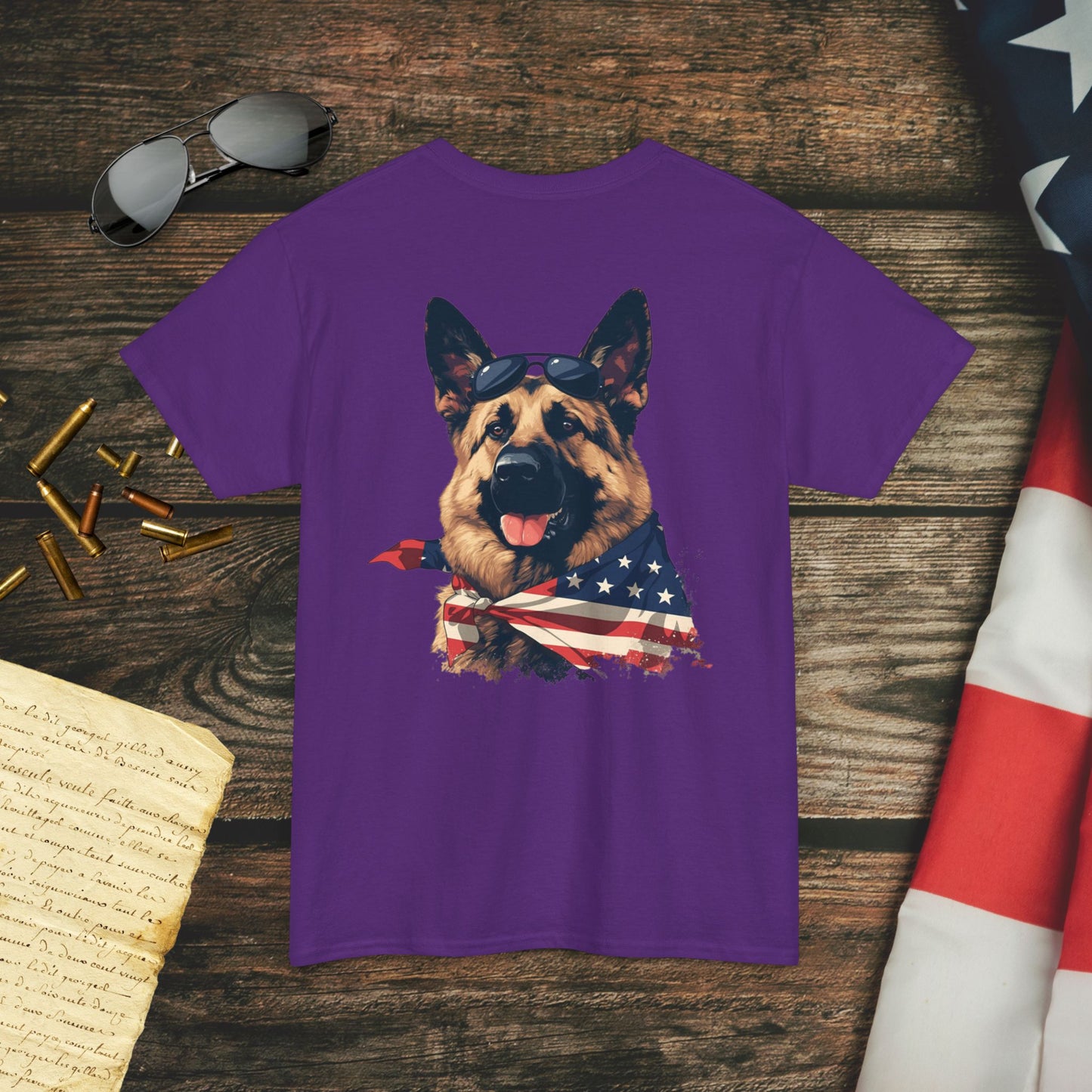 Stars & Stripes Shepherd (Back) T-Shirt