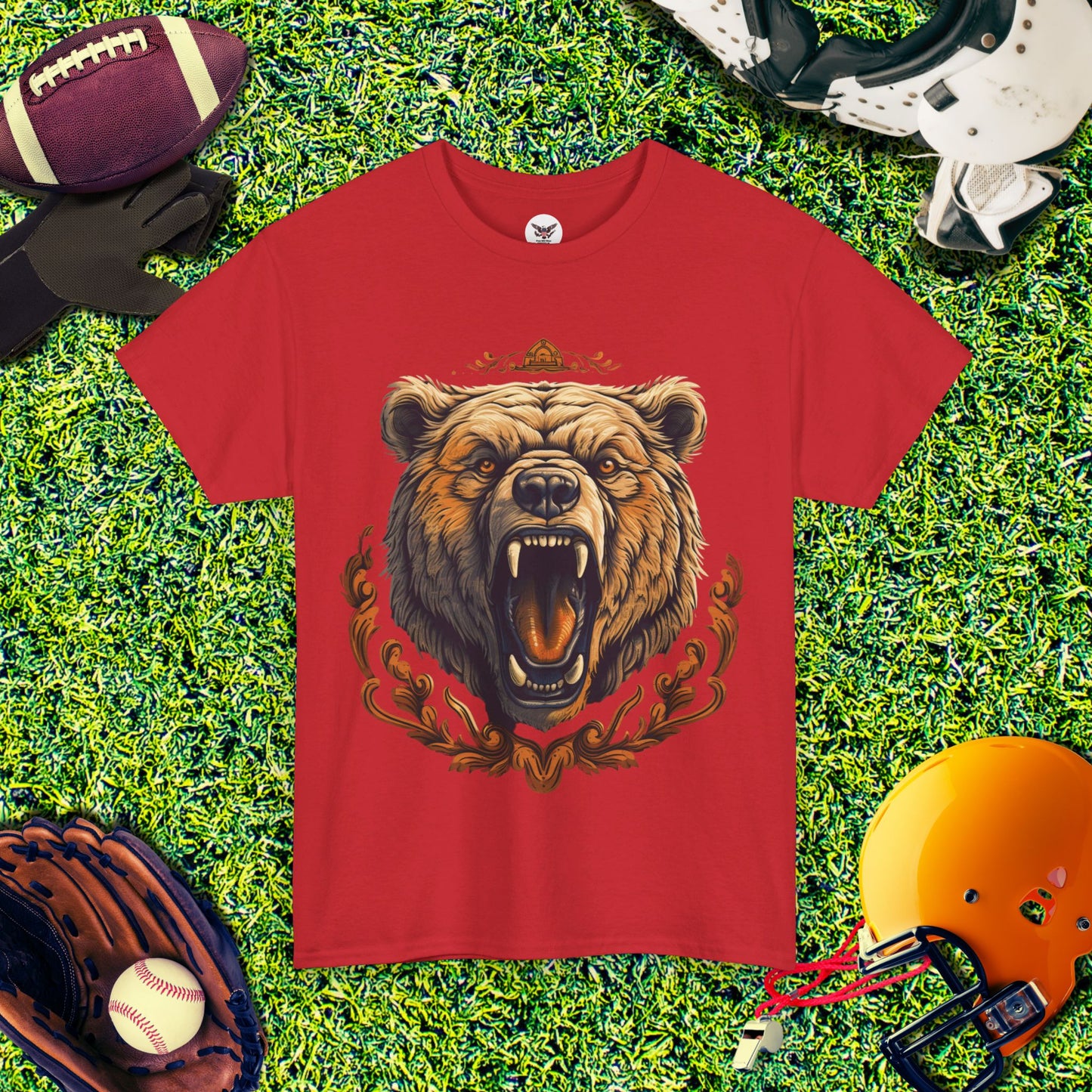 Fierce Chicago Bears Roaring Bear T-Shirt