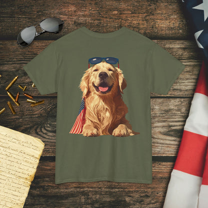 Patriotic Pupper Stars & Stripes Doggo (Back) T-Shirt