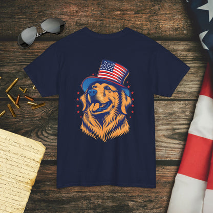 Golden Patriotic Pup (Back) T-Shirt