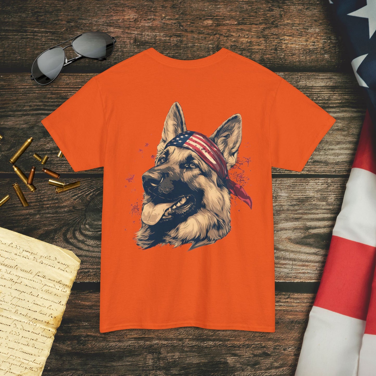 Guarding Freedom German Shepherd (Back) T-Shirt