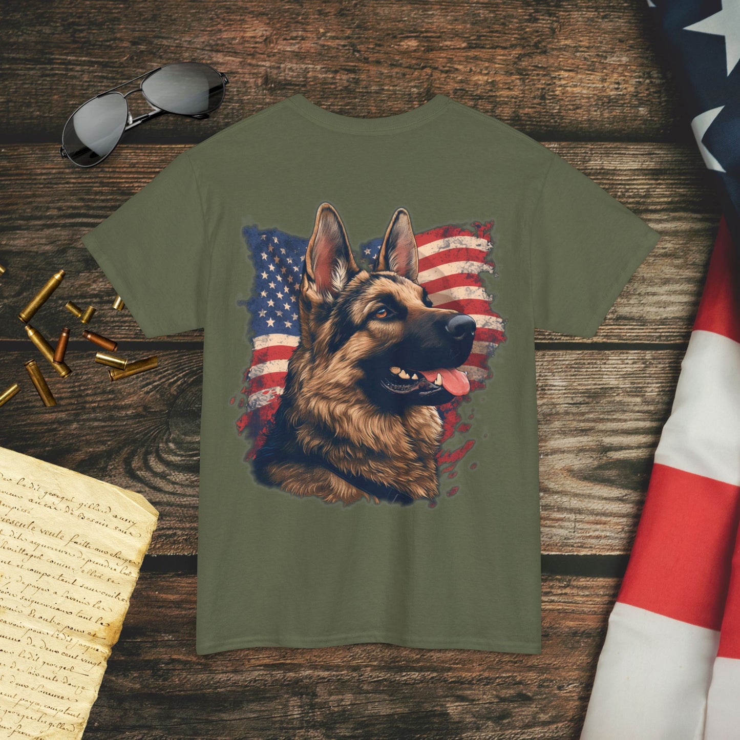 All-American Hound German Shepherd (Back) T-Shirt