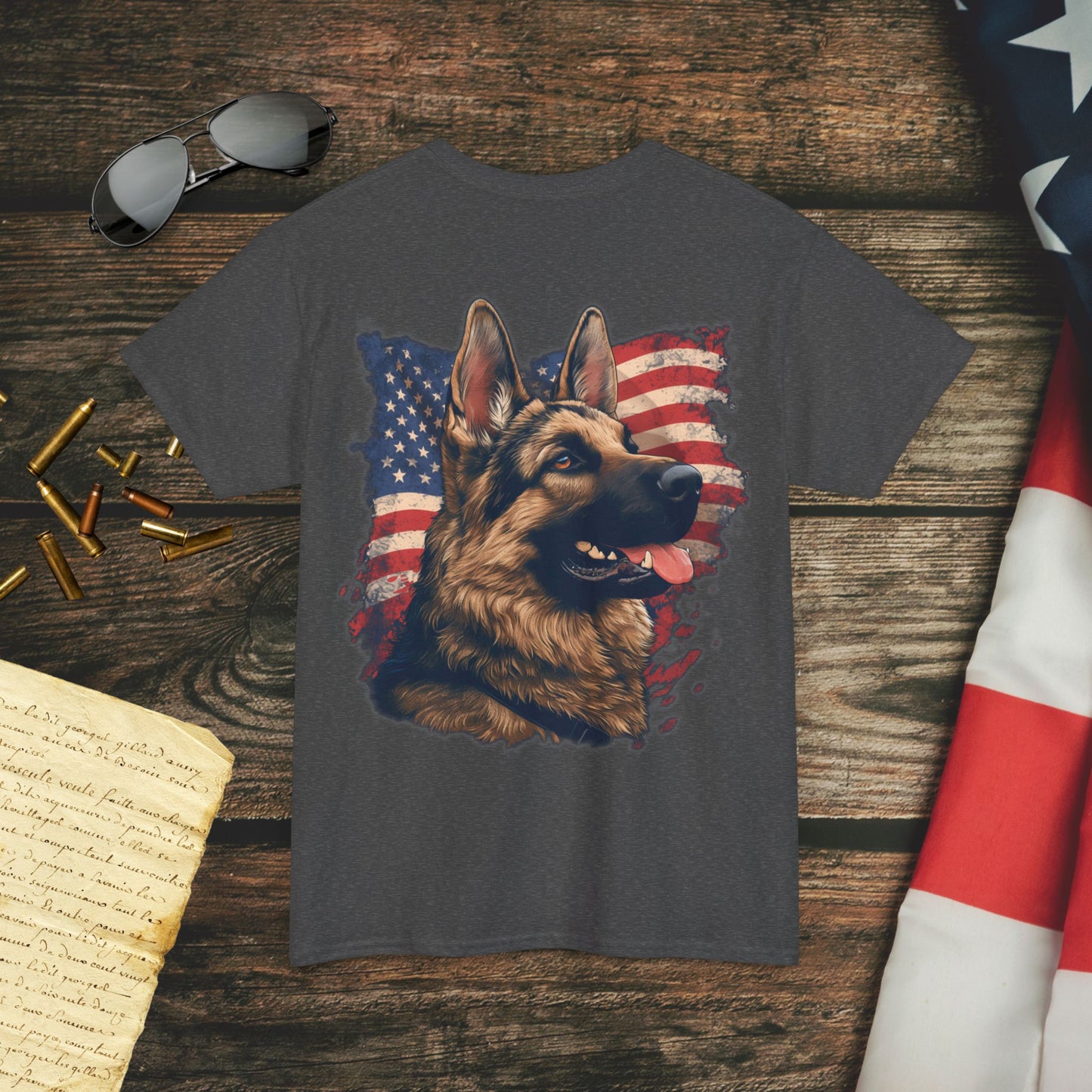 All-American Hound German Shepherd (Back) T-Shirt