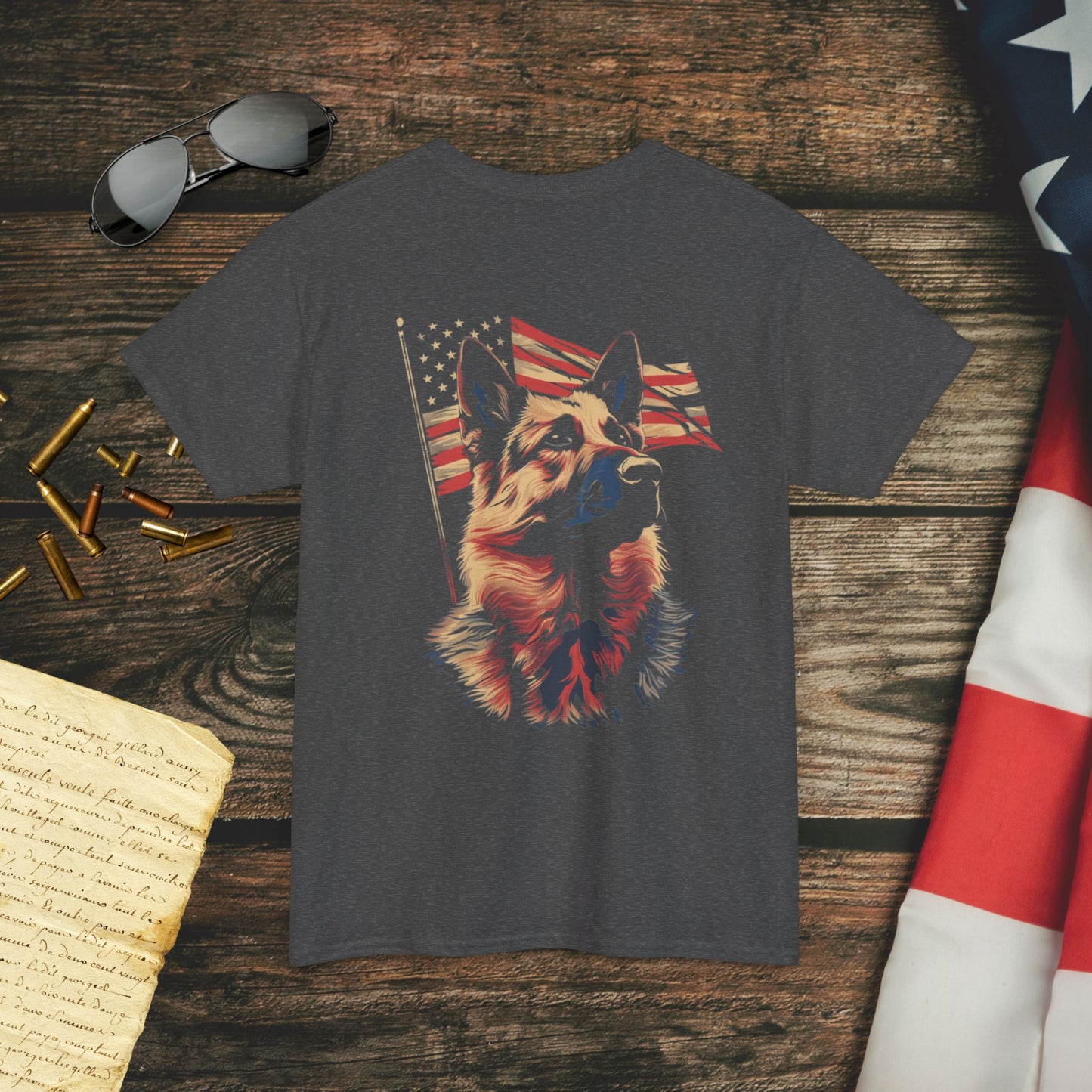 Loyal Patriot German Shepherd (Back) T-Shirt