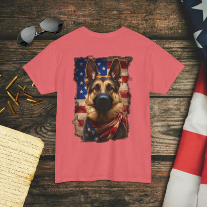 Liberty Pup Patriotic German Shepherd (Back) T-Shirt