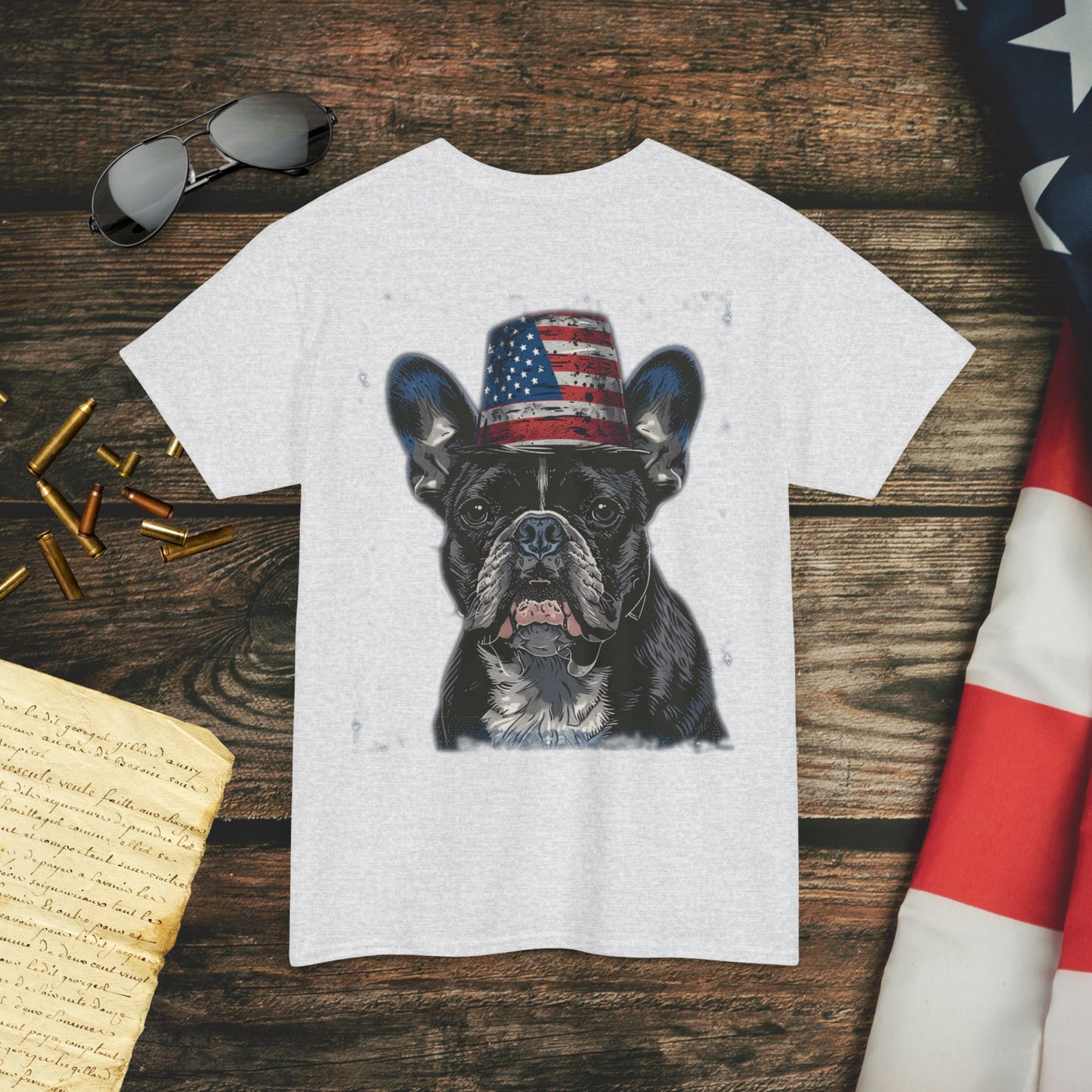 Uncle Sam Frenchie (Back) T-Shirt