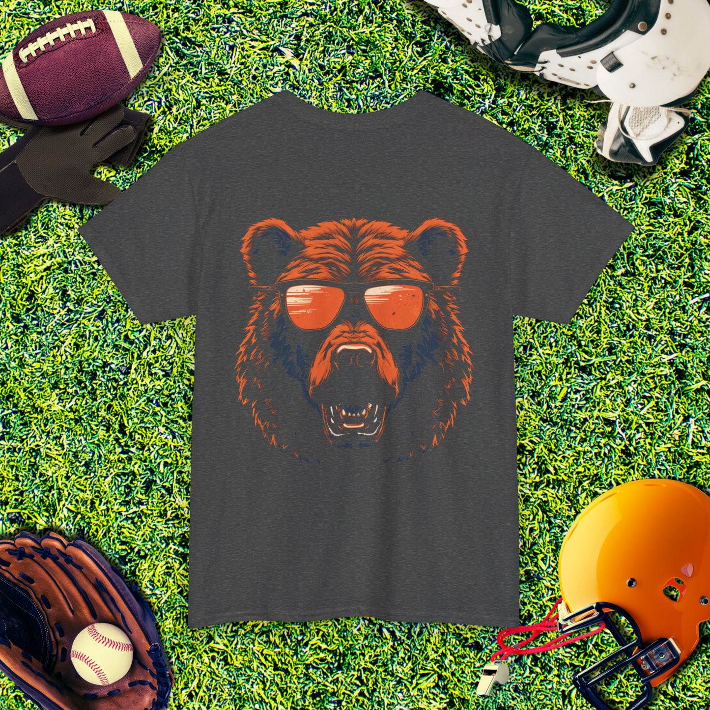 Chicago Bears Cool Bear Shades (Back) T-Shirt