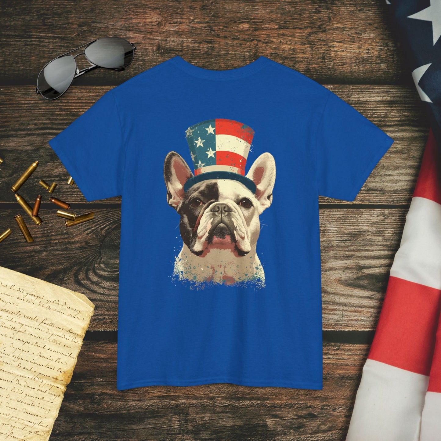 Red, White, & Bulldog (Back) T-Shirt