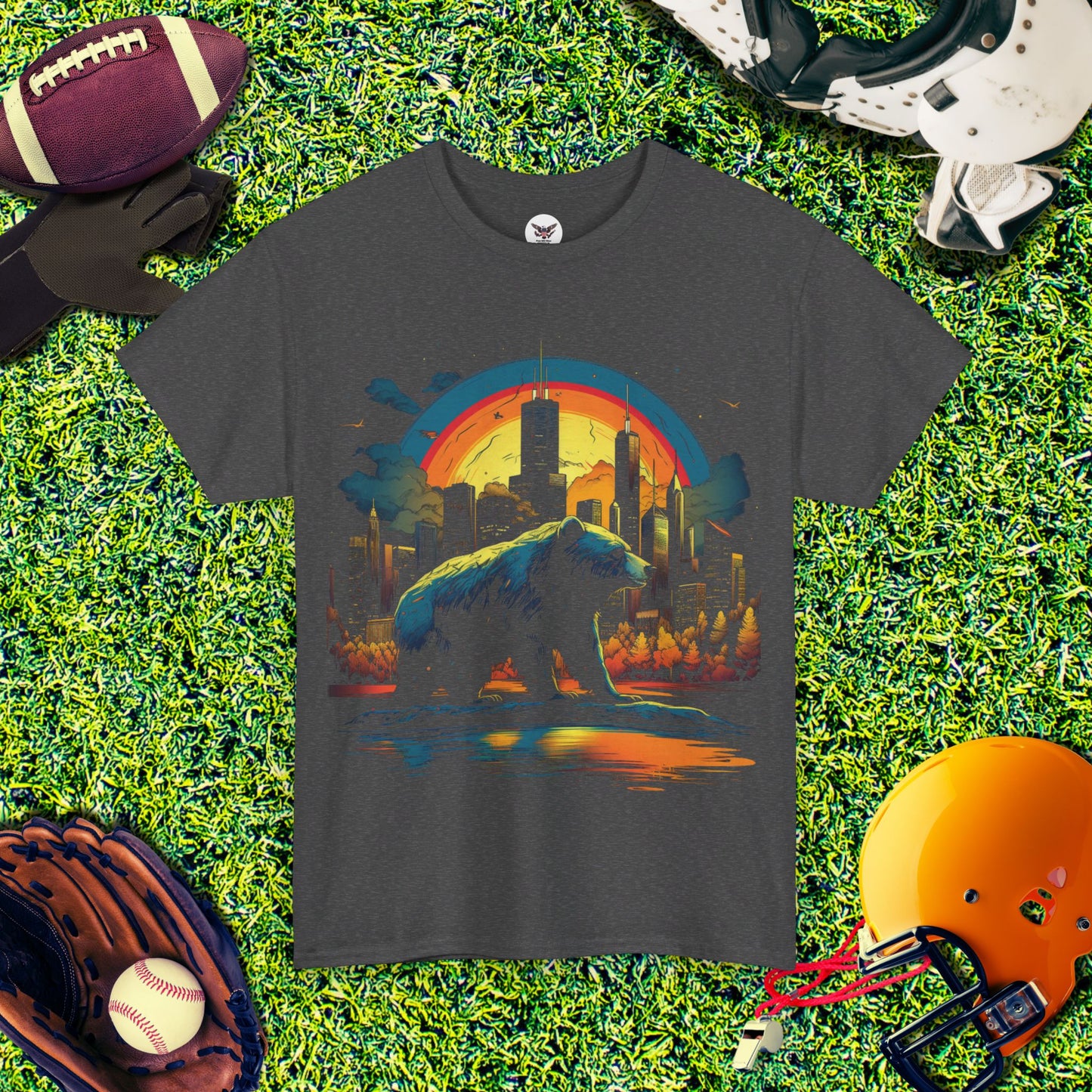 Retro Chicago Bears Skyline T-Shirt