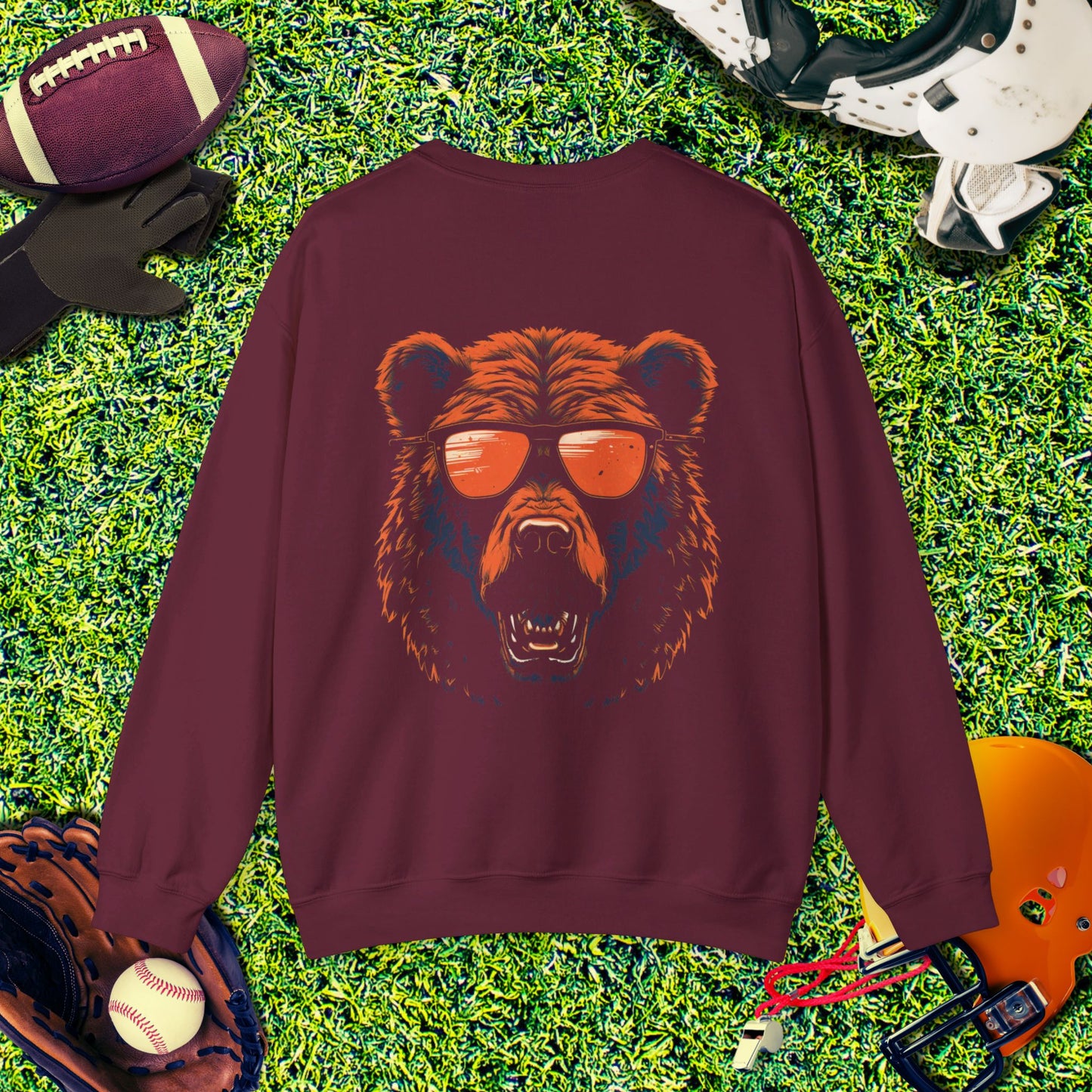 Chicago Bears Cool Shades (Back) Crewneck Sweatshirt