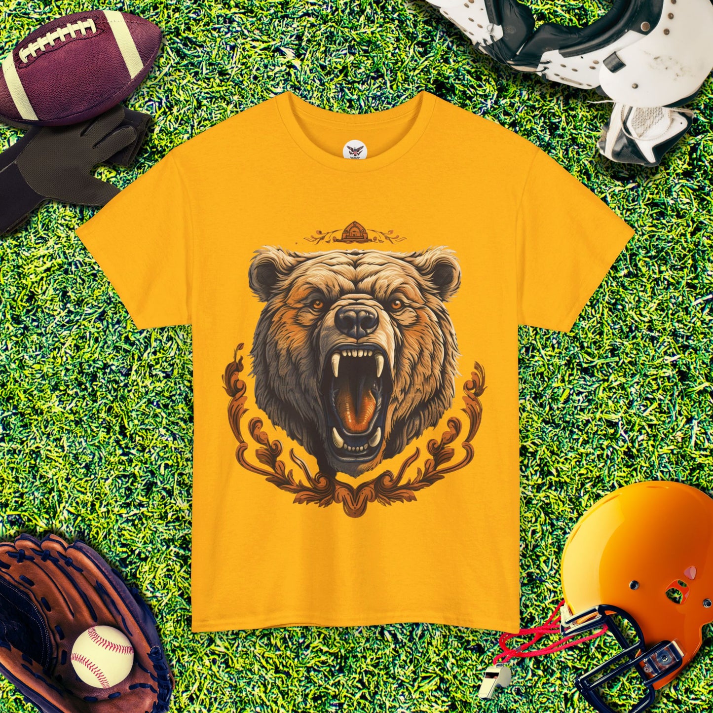 Fierce Chicago Bears Roaring Bear T-Shirt