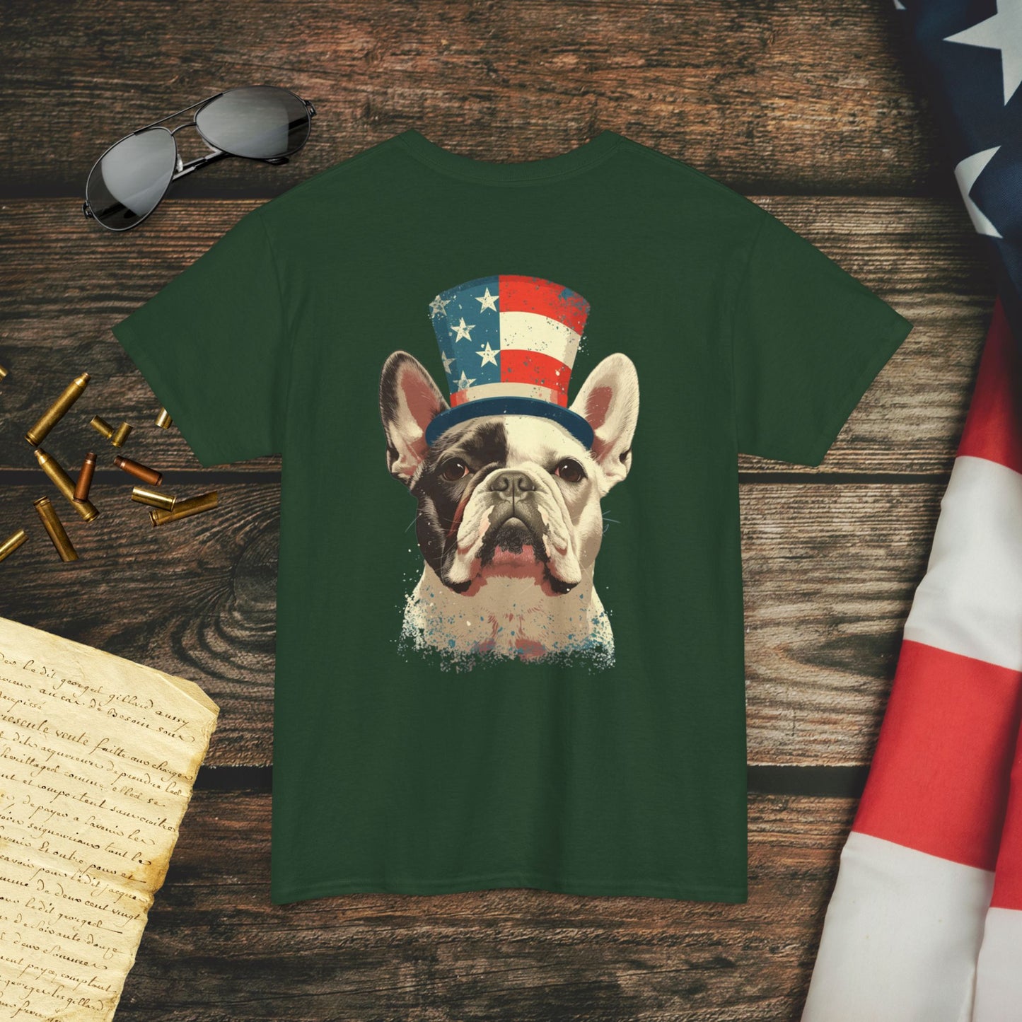 Red, White, & Bulldog (Back) T-Shirt