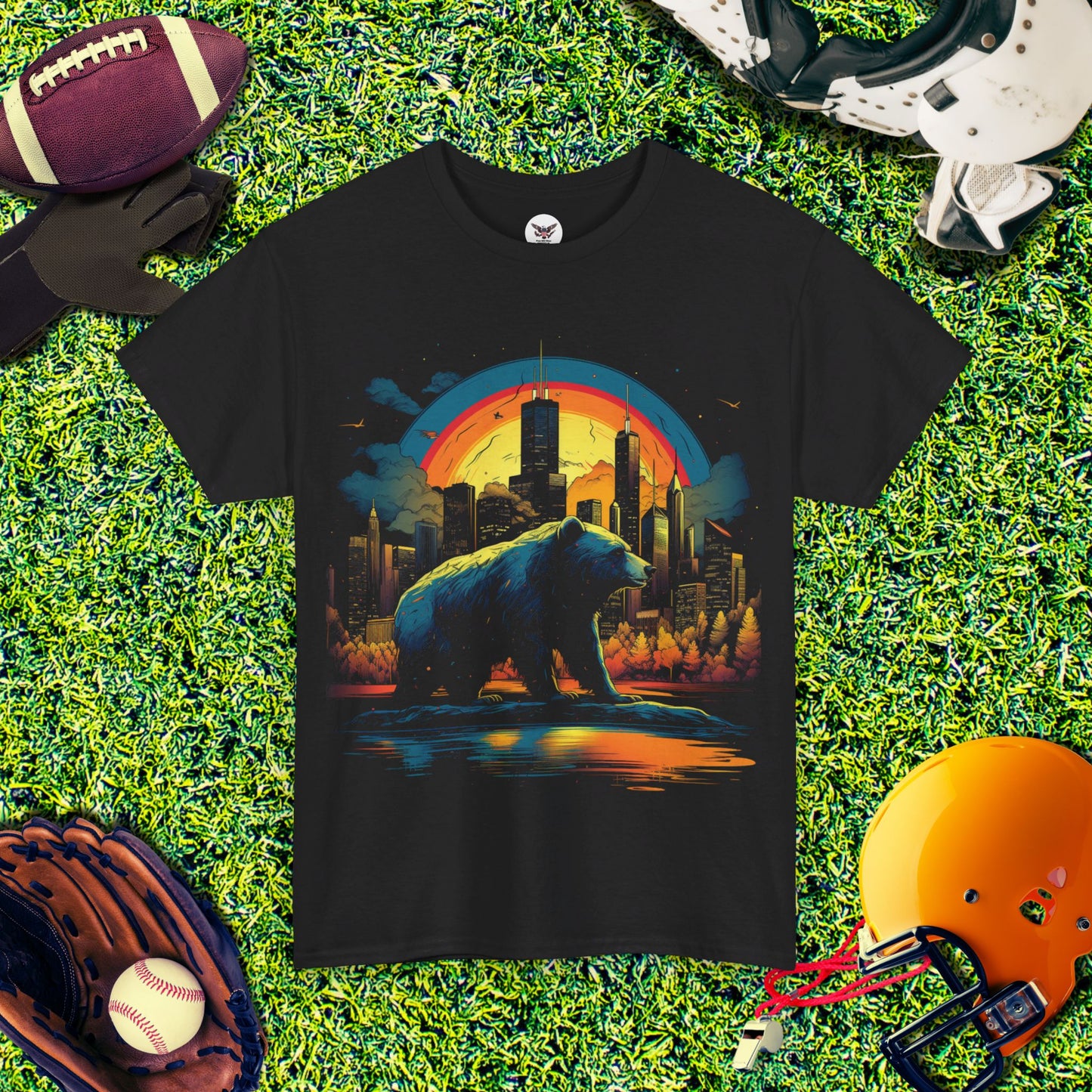 Retro Chicago Bears Skyline T-Shirt