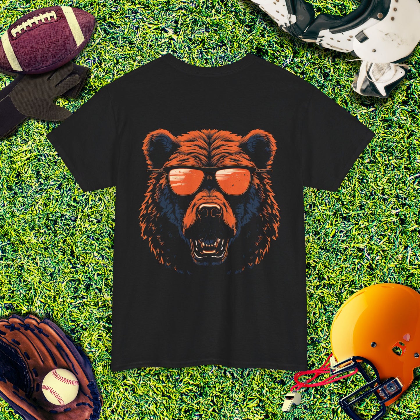 Chicago Bears Cool Bear Shades (Back) T-Shirt