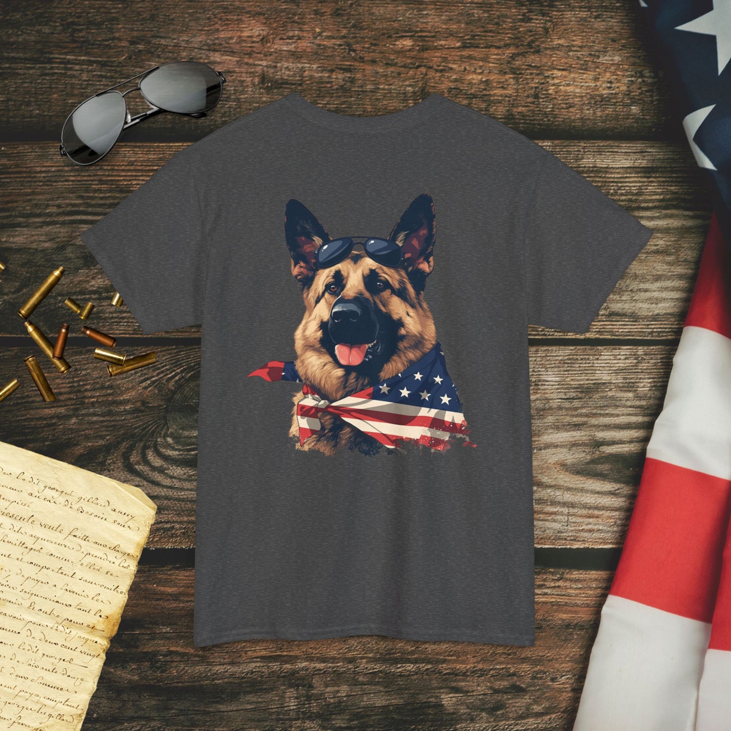 Stars & Stripes Shepherd (Back) T-Shirt