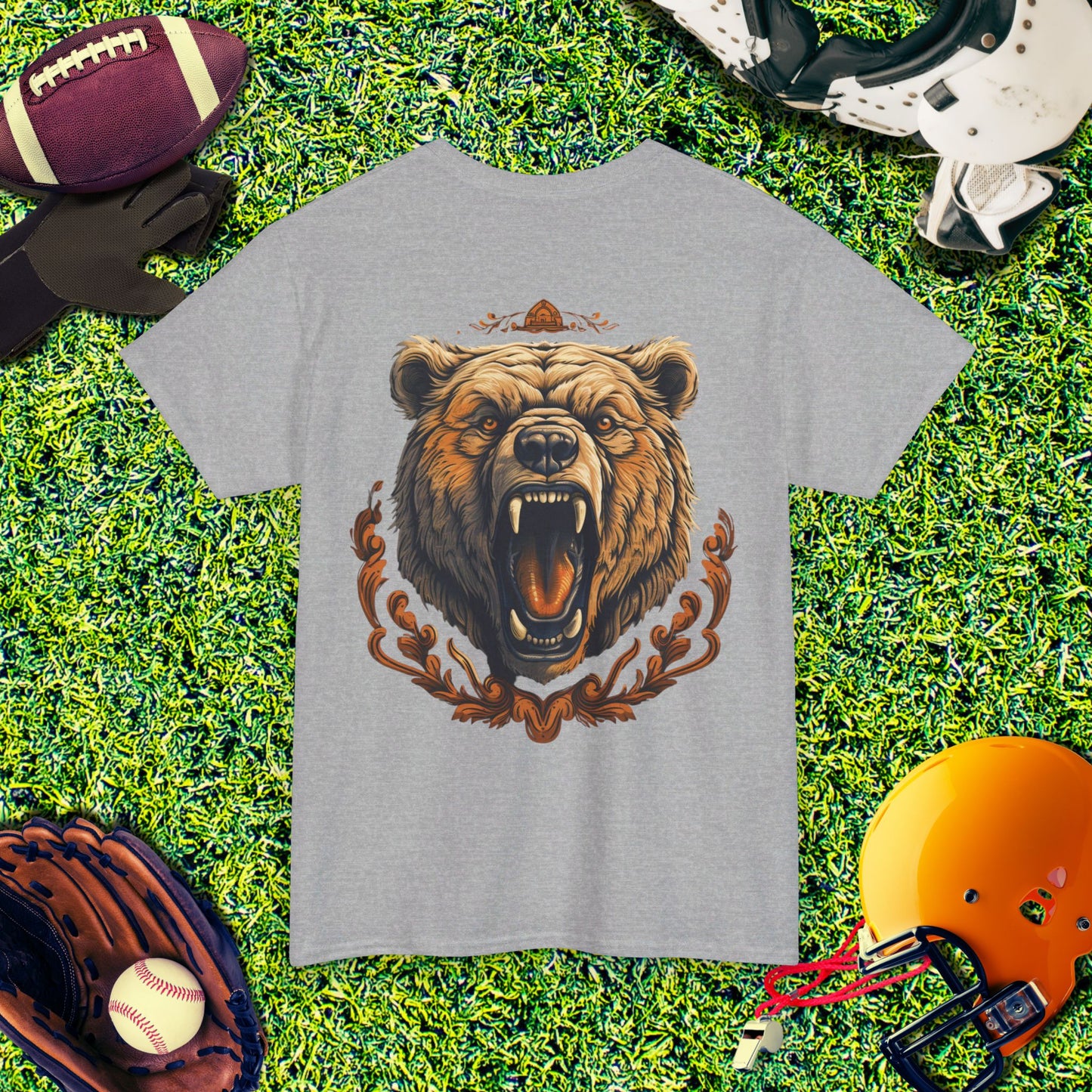 Fierce Chicago Bears Roaring Bear (Back) T-Shirt