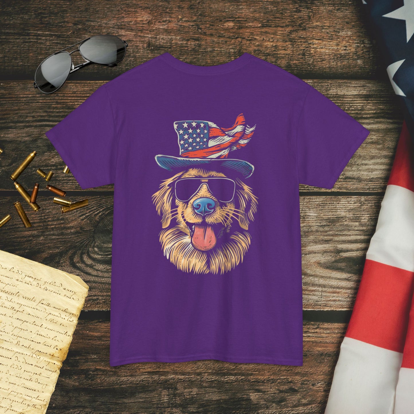 Stars & Stripes Doggo (Back) T-Shirt