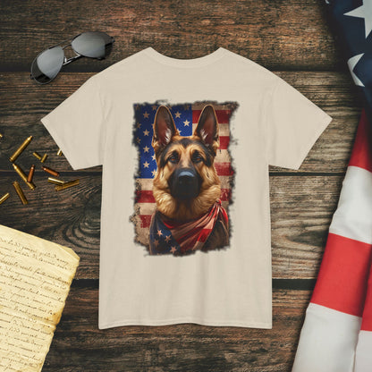 Liberty Pup Patriotic German Shepherd (Back) T-Shirt