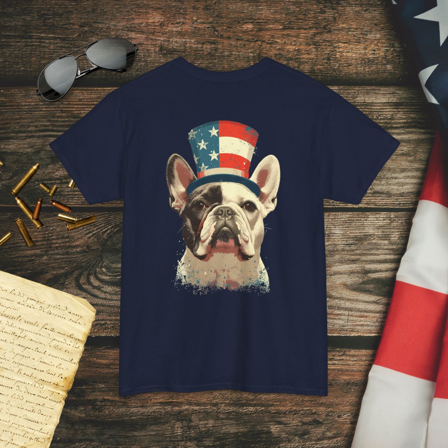 Red, White, & Bulldog (Back) T-Shirt