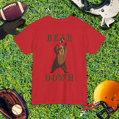 Chicago Bears Bear Down Football (Back Print) T-Shirt