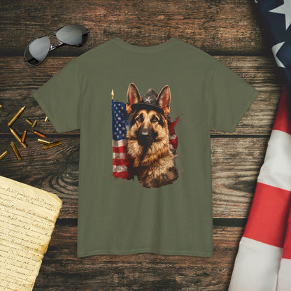 Patriotic German Shepherd (Back) T-Shirt