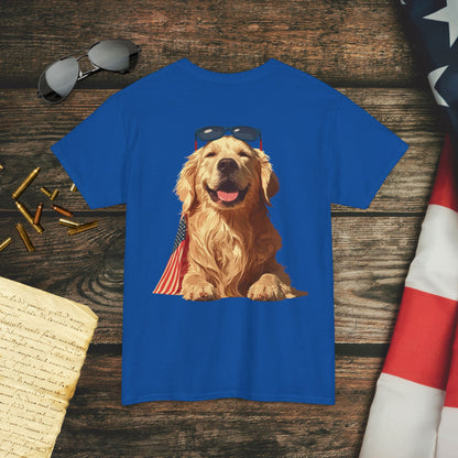 Patriotic Pupper Stars & Stripes Doggo (Back) T-Shirt