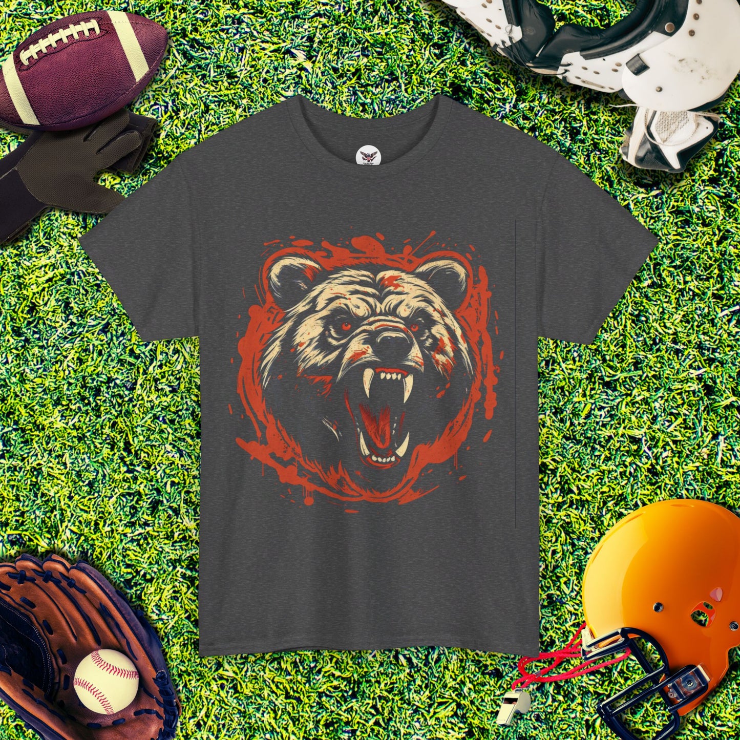 Intense Chicago Bears Roaring Bear T-Shirt