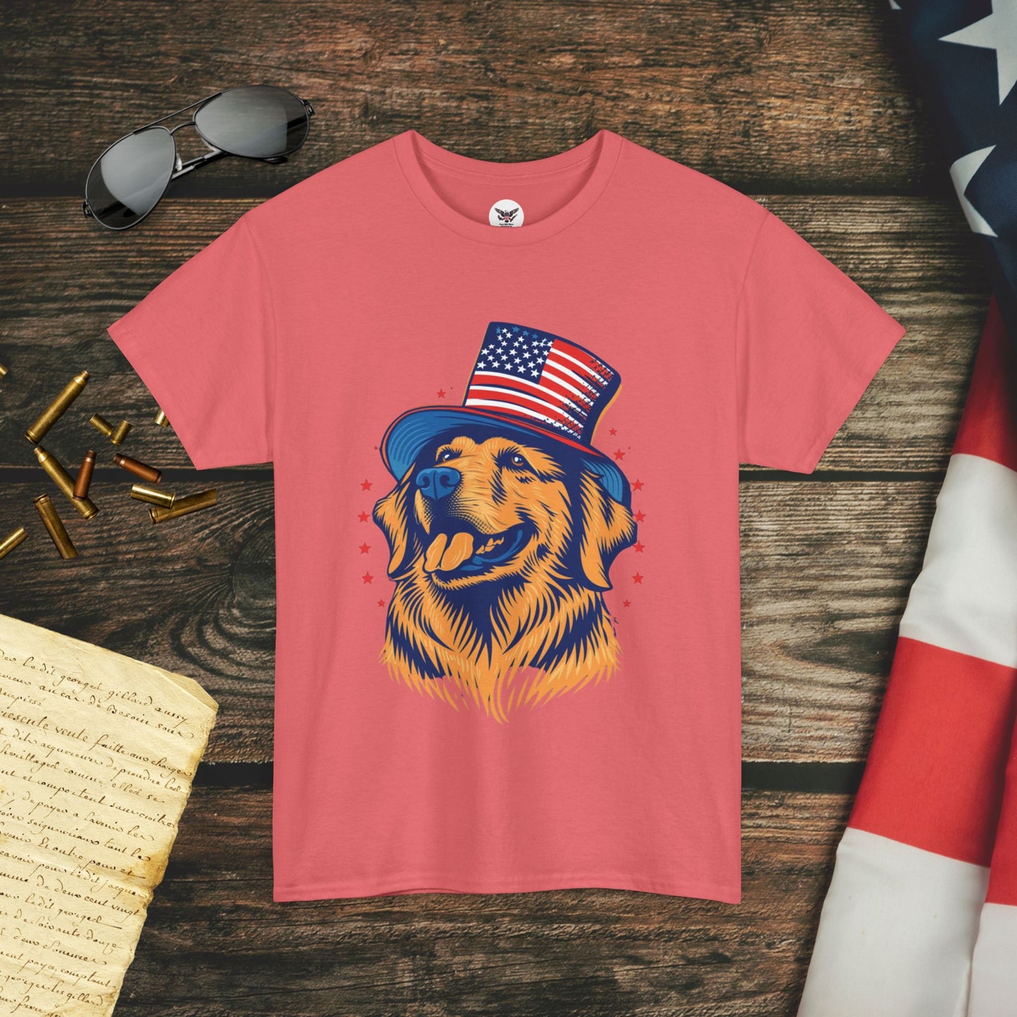 Golden Patriotic Pup T-Shirt