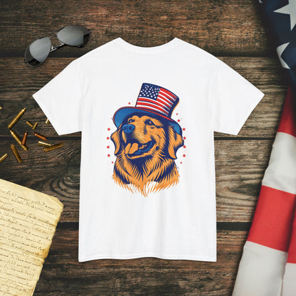 Golden Patriotic Pup (Back) T-Shirt