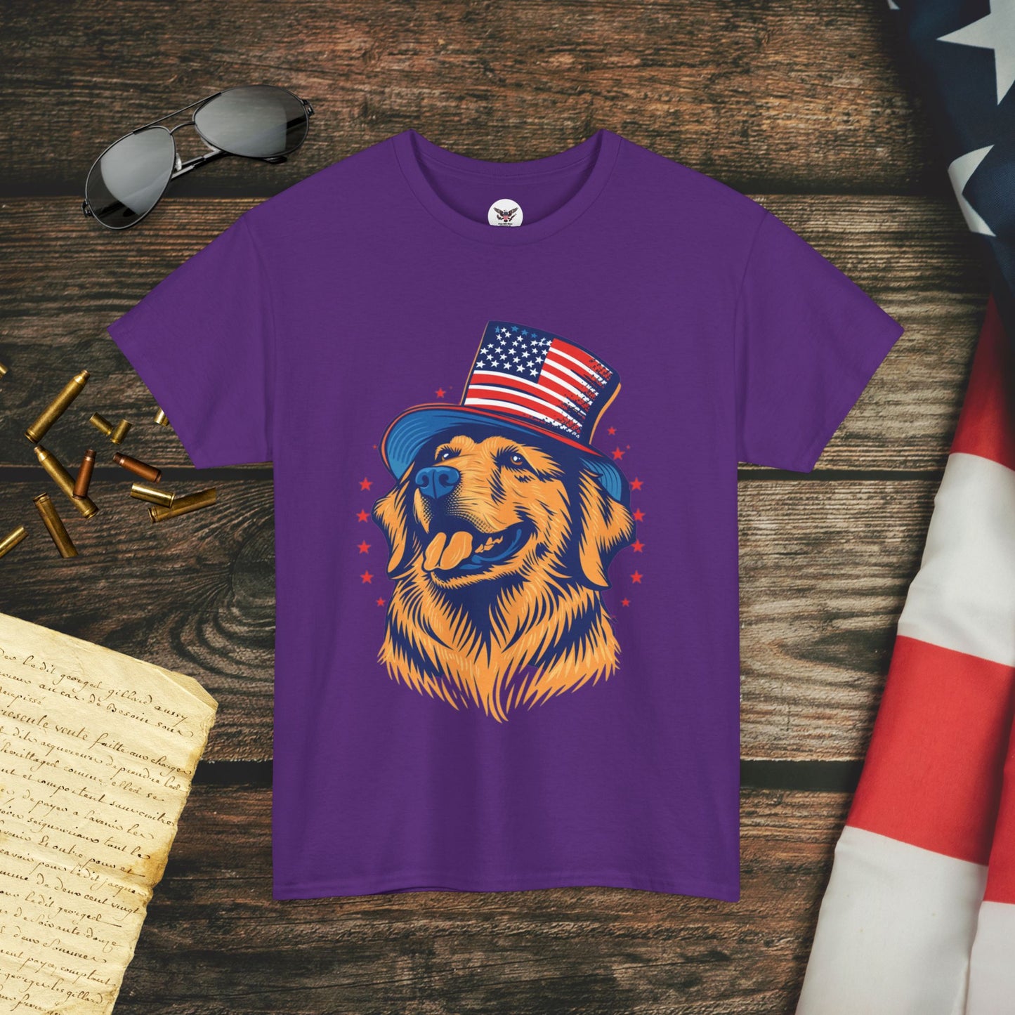 Golden Patriotic Pup T-Shirt