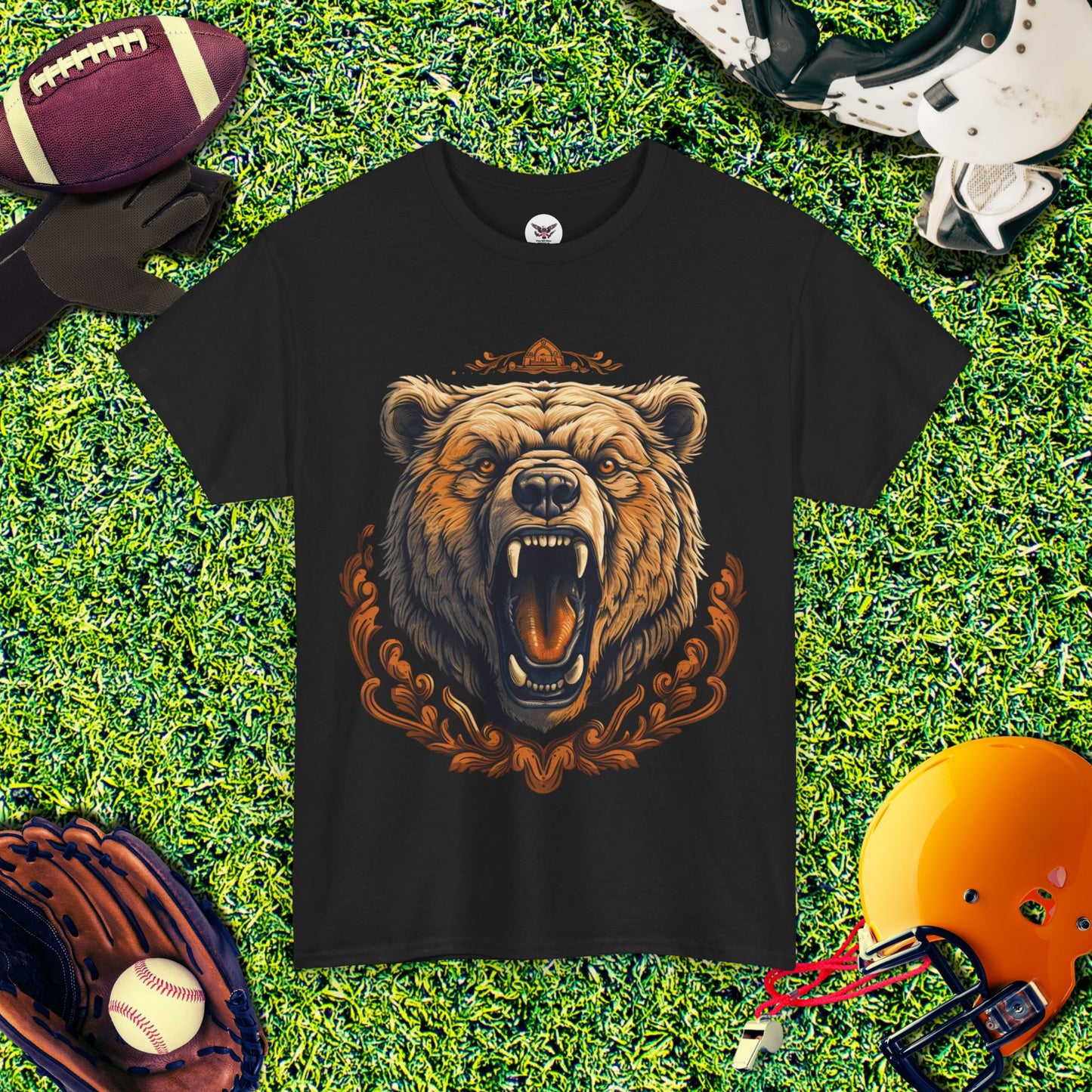 Fierce Chicago Bears Roaring Bear T-Shirt