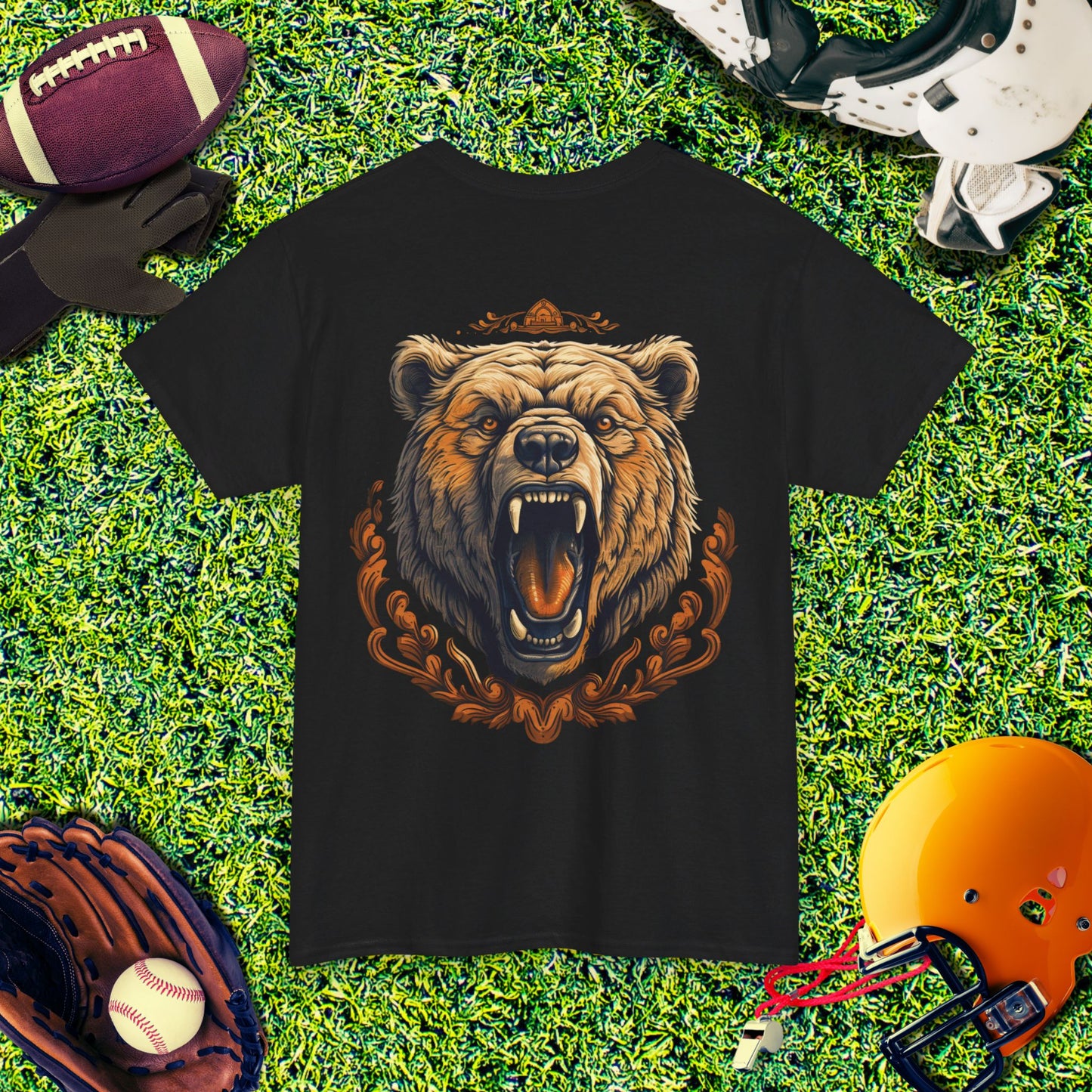 Fierce Chicago Bears Roaring Bear (Back) T-Shirt