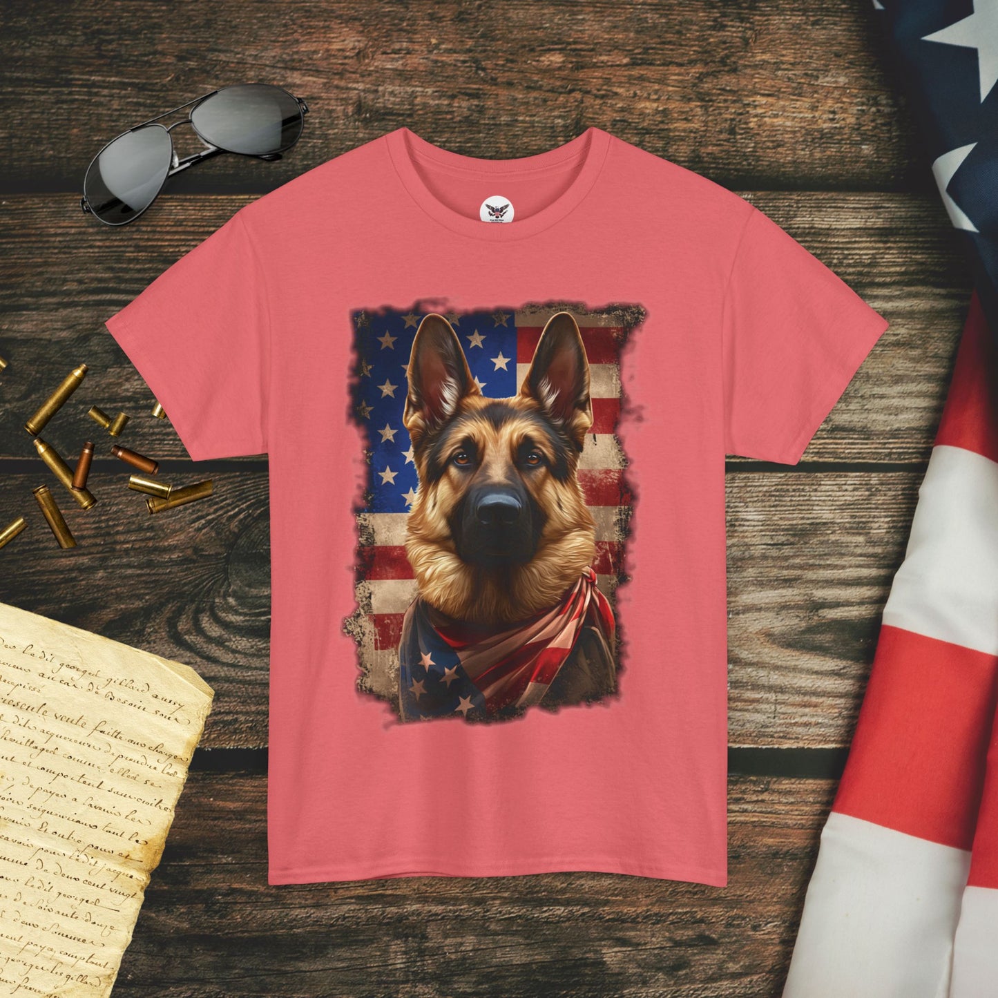 Liberty Pup Patriotic German Shepherd T-Shirt