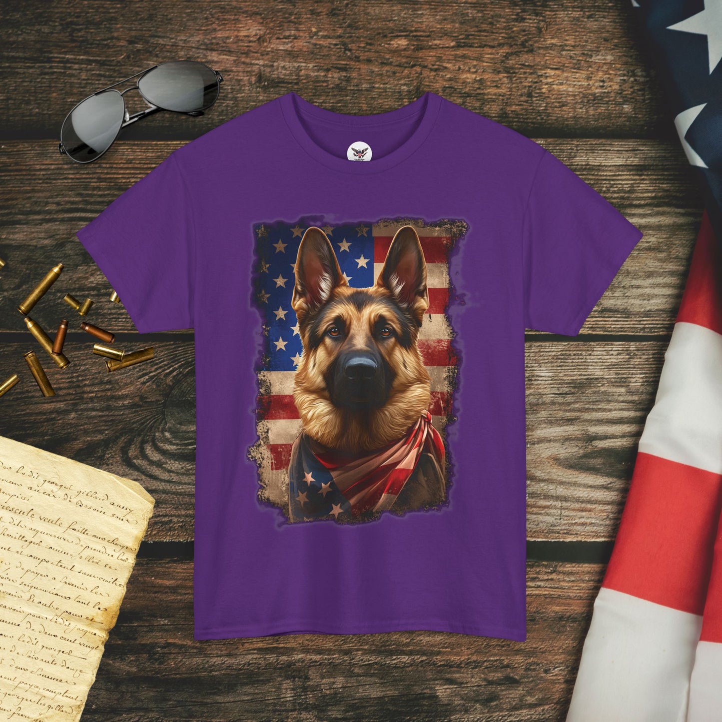 Liberty Pup Patriotic German Shepherd T-Shirt