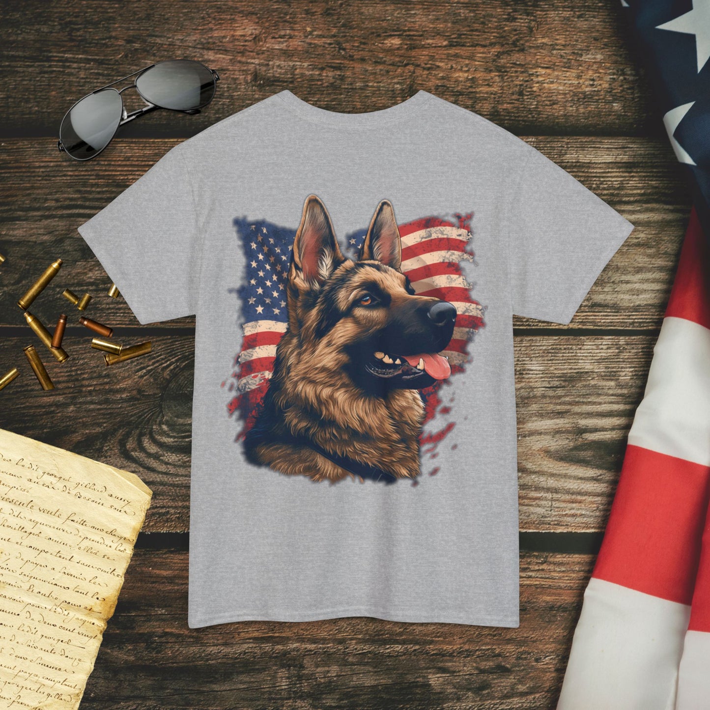 All-American Hound German Shepherd (Back) T-Shirt