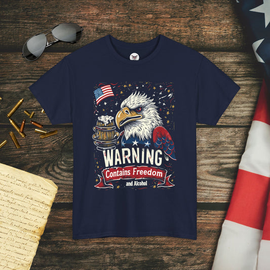 WARNING: Contains Freedom and Alcohol T-Shirt