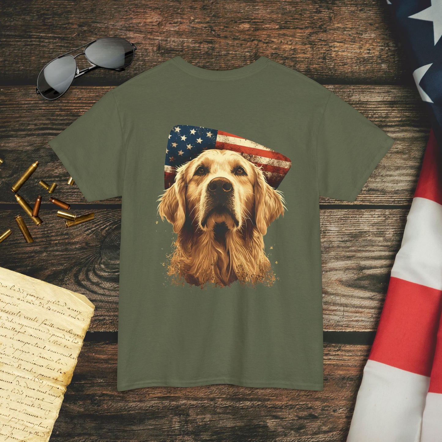 Patriotic Pooch (Back) T-Shirt