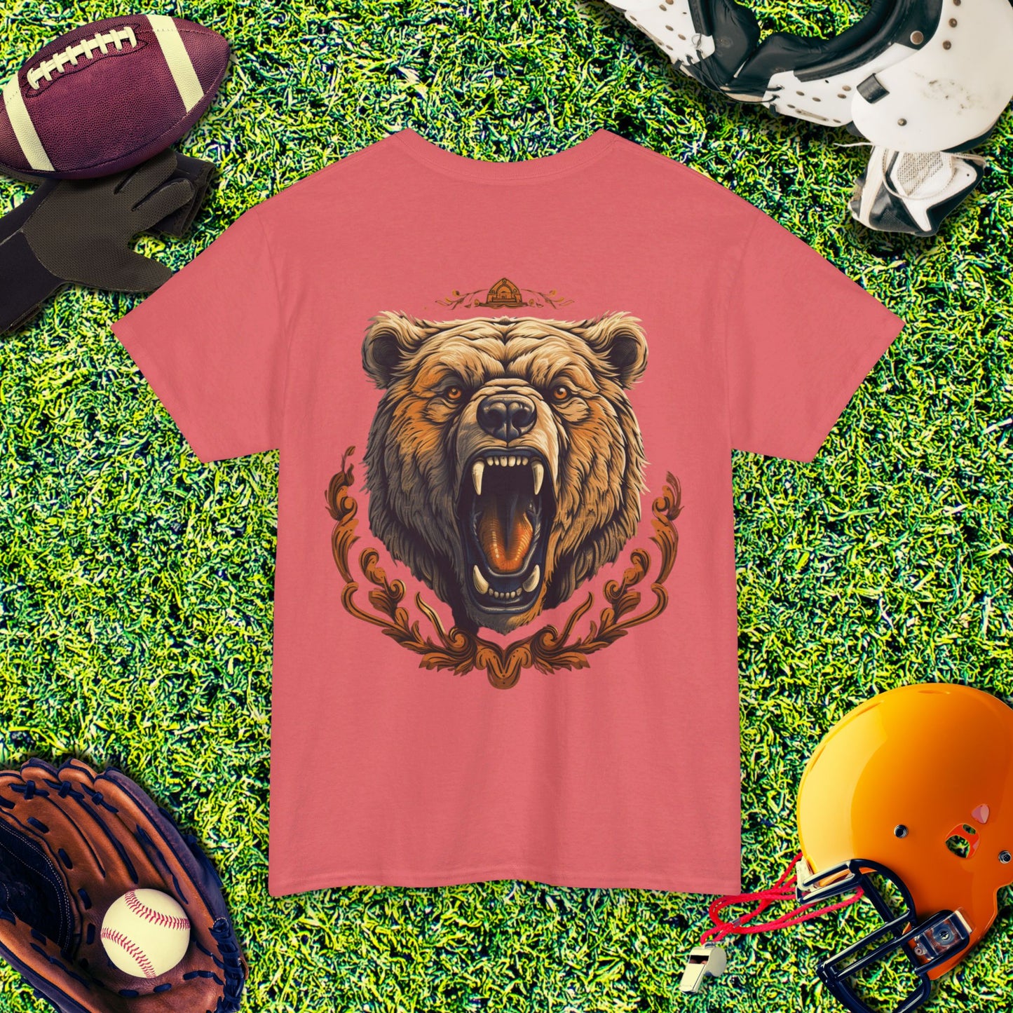 Fierce Chicago Bears Roaring Bear (Back) T-Shirt