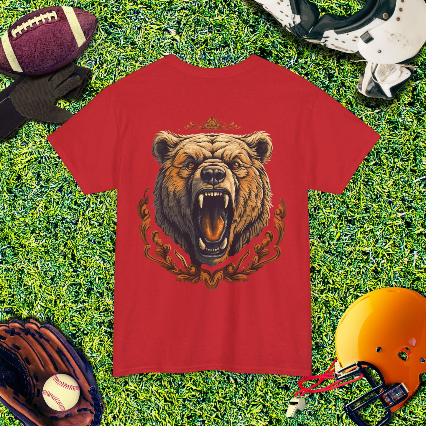 Fierce Chicago Bears Roaring Bear (Back) T-Shirt