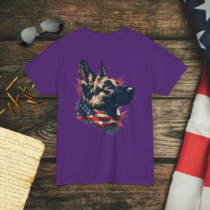 Loyal Patriotic German Shepherd (Back) T-Shirt