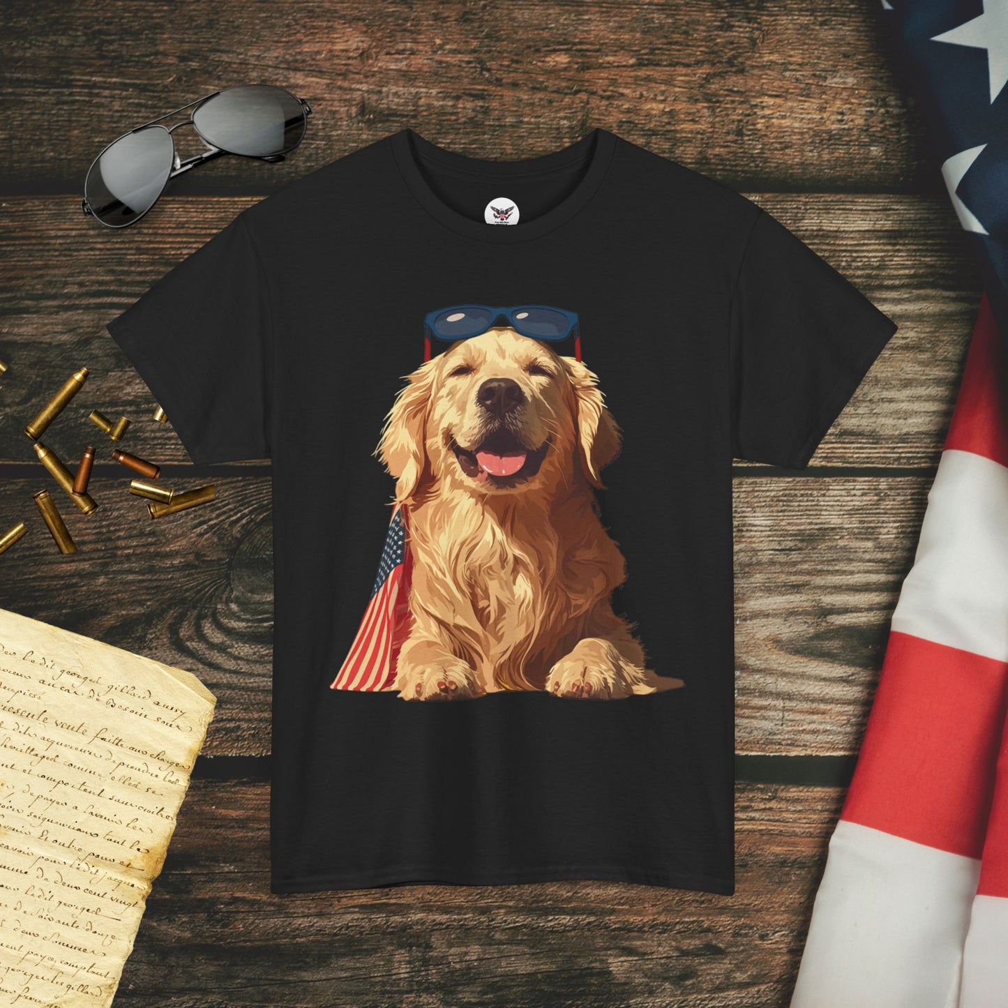 Patriotic Pupper Stars & Stripes Doggo T-Shirt