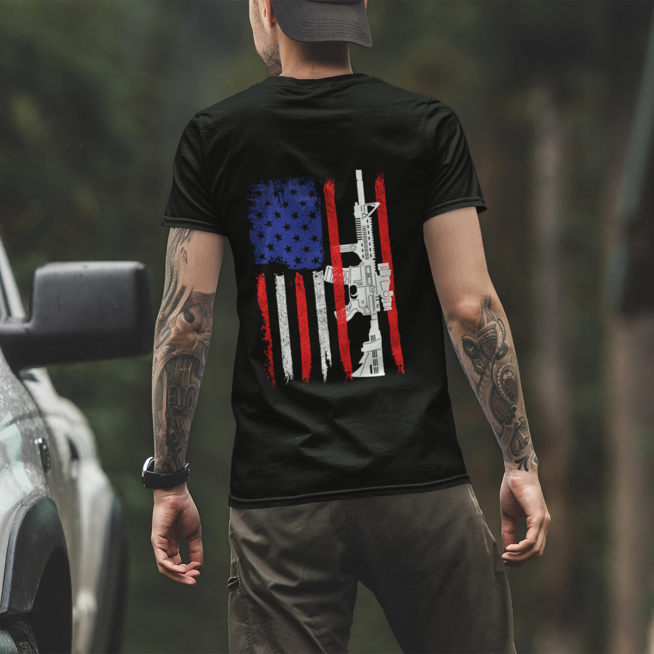 Patriotic Rifle Flag T-Shirt