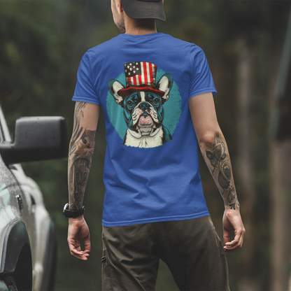 Stars & Stripes Frenchie (Back) T-Shirt