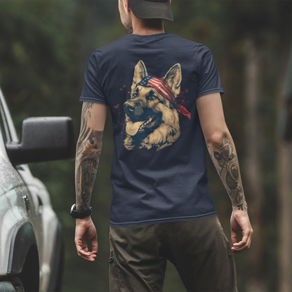 Guarding Freedom German Shepherd (Back) T-Shirt