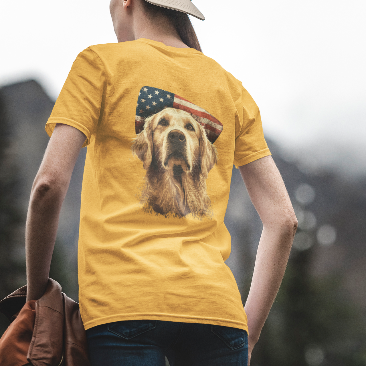 Patriotic Pooch (Back) T-Shirt