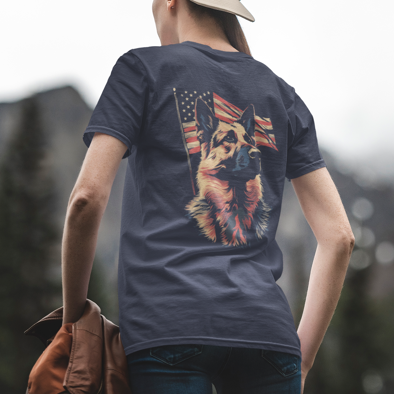 Loyal Patriot German Shepherd (Back) T-Shirt