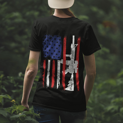 Patriotic Rifle Flag T-Shirt