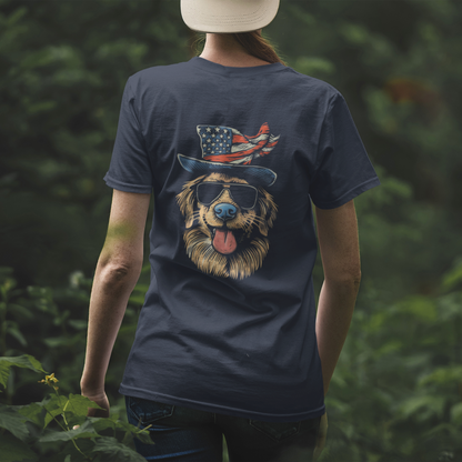 Stars & Stripes Doggo (Back) T-Shirt